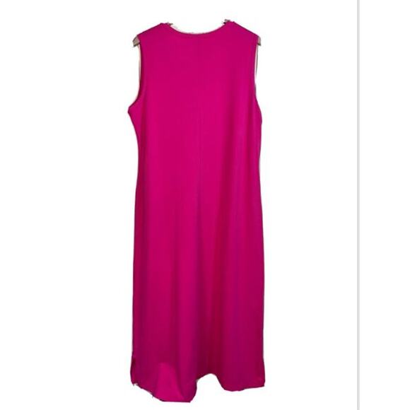 Pretty in Pink TANK MAXI DRESS Medium 10/12 Denim & Co. QVC D & Co. NEW - Picture 3 of 9